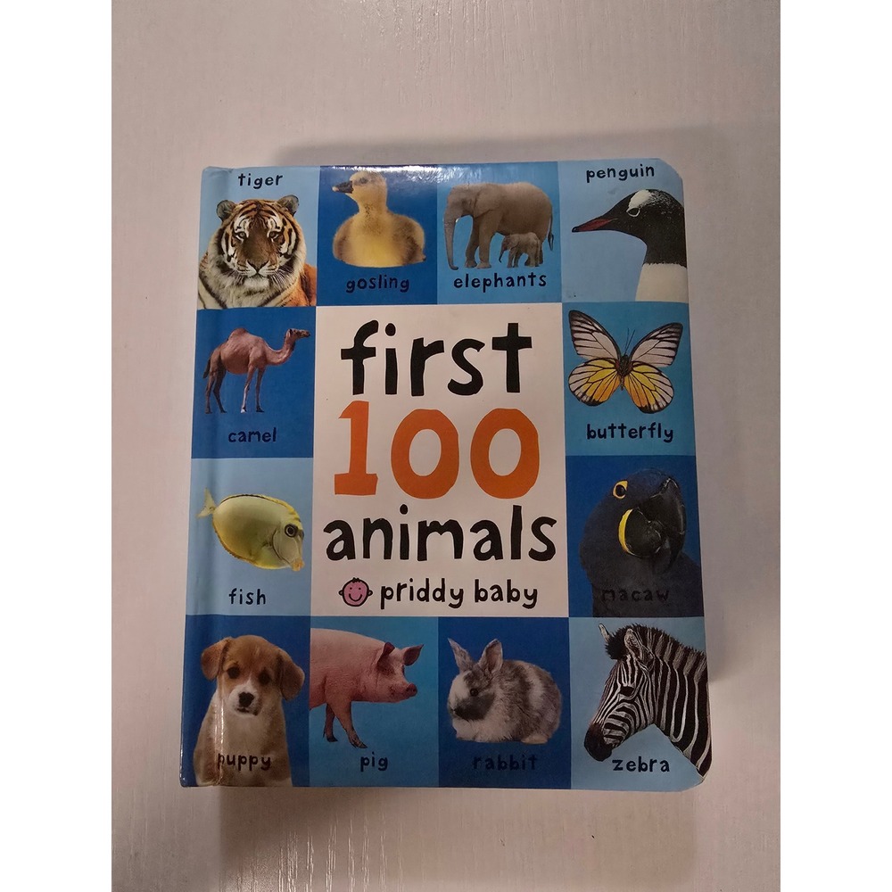 Priddy Baby First 100 Animals Padded Board Book Roger Priddy Educational Kids